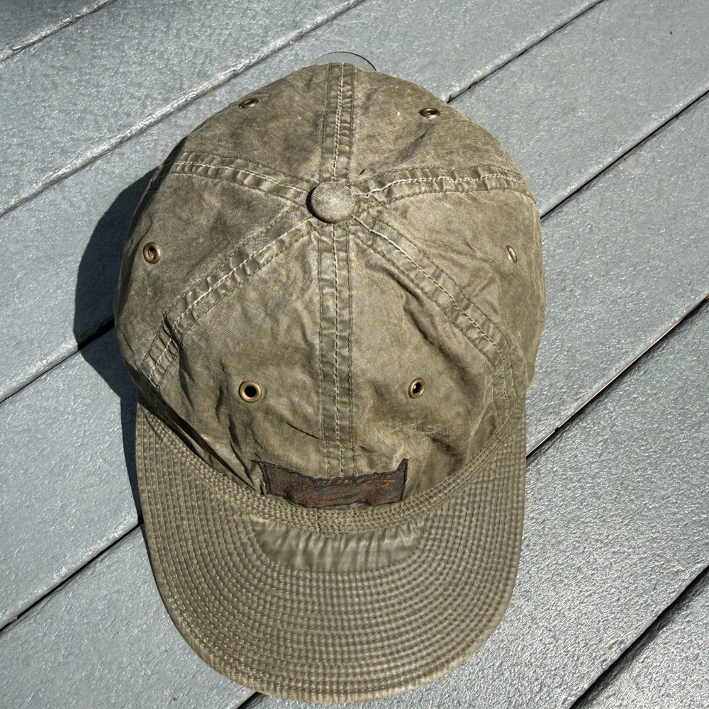 Vintage Polo Ralph Lauren Expedition Outfitters Waxed Hat Men OS Olive Green Cap - Picture 7 of 9